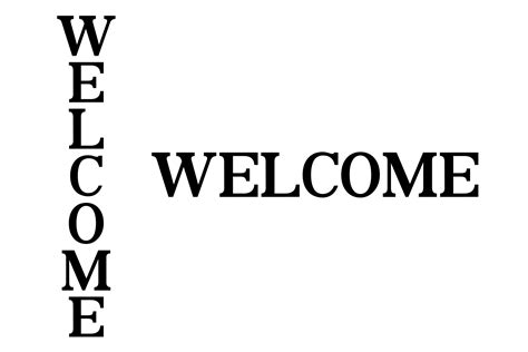 Welcome Svg Sign Welcome Vertical Photoshop Design Svg Silhouette