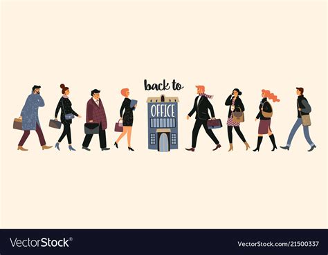 People Going To Work Royalty Free Vector Image