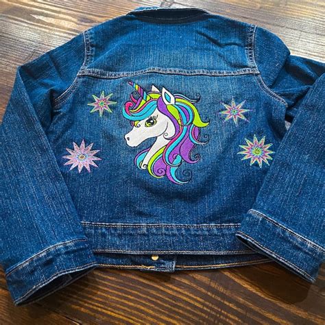 Girls Unicorn Jacket Etsy