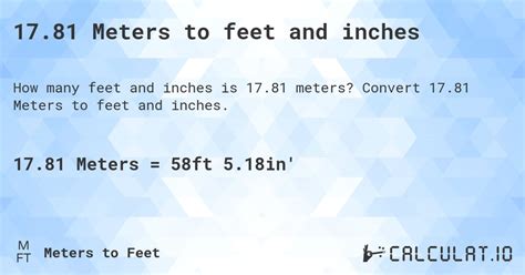 1781 Meters To Feet And Inches Convert