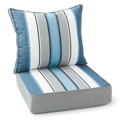Better Homes And Gardens 2 Piece Striped Outdoor Lounge Chair Cushion Set