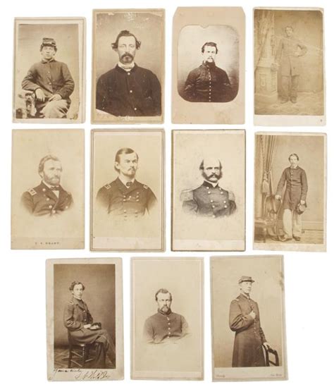 Selection Of 9 Civil War Soldier Carte De Visites