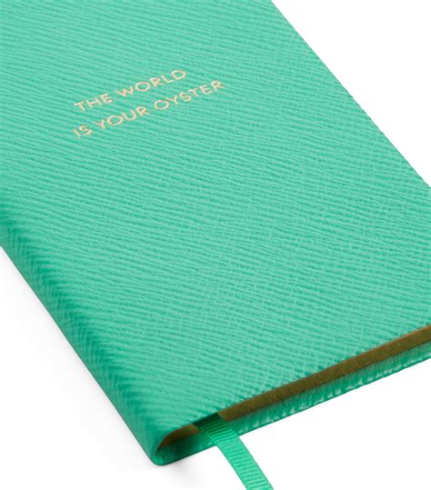 Smythson Leather The World Is Your Oyster Panama Notebook | Harrods BM