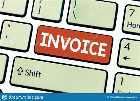 Conceptual Hand Writing Showing Invoice Business Photo Showcasing List