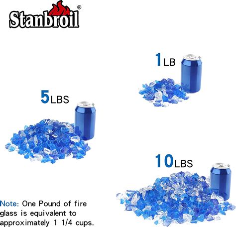Buy Stanbroil Recycled Fire Glass 10 Pound Blended Fire Pit Glass For Fireplace Fire Pit