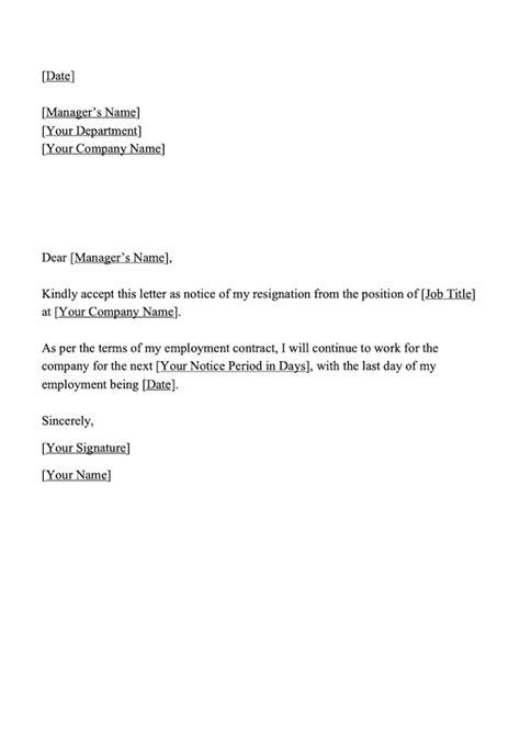 Resignation Letter Templates For Pages Gutearchitecture
