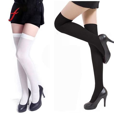 feitong sexy fashion women girl thigh high stockings knee high socks cute long opaque over knee