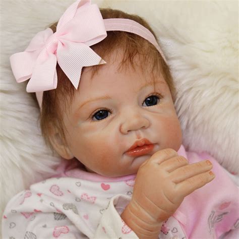 Pp Cotton Body Baby Doll 55cm Silicone Reborn Doll 22inch Realistic