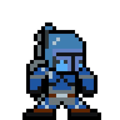 Cool Mandalorian Pixel Art Grid References