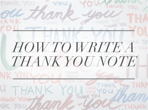 How To Write A Thank You Note A Real One