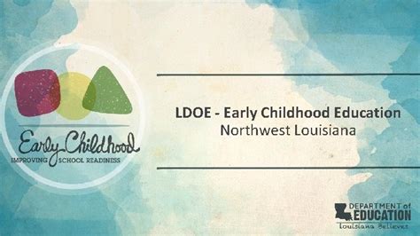 Ldoe Early Childhood Education Northwest Louisiana Early Childhood
