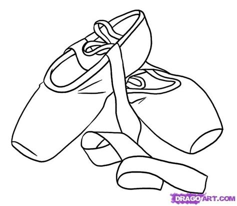 In order to use this file you must credit the author with the a link back to this page. How to Draw Ballet Shoes, Step by Step, Stuff, Pop Culture, FREE ... | Ballet shoes drawing ...