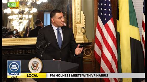prime minister holness meets vp and shares plan for jamaica youtube