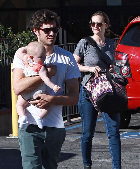 Babys Day Out Adam Brody And Leighton Meester Have A Rare Outing With