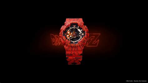 Black and red resin band with dragon ball lettering and characters throughout. Casio G-Shock X Dragon Ball Z - YouTube