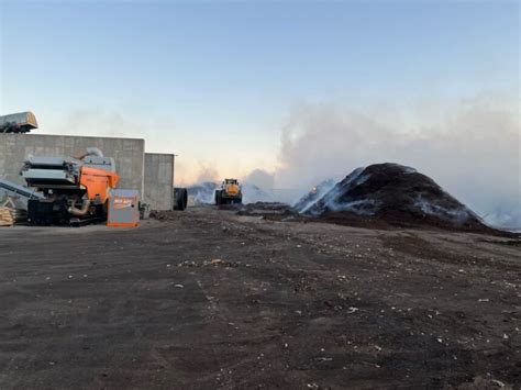 Firefighters Respond To Large Mulch Fire At Tajiguas Landfill Along