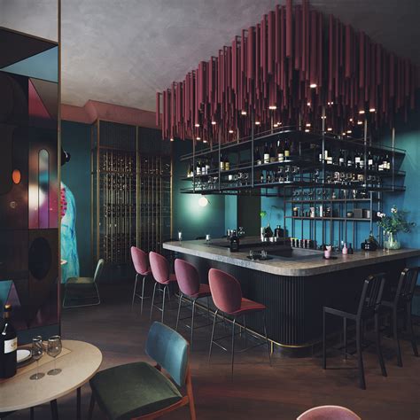 Lodki Bar 3d Interior Of The Public Space On Behance