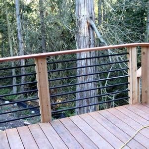 This will ensure that there is enough material surrounding each bolt to prevent weaknesses around the holes. Horizontal Deck Railing Spacing Cable Size For Decks Metal ...