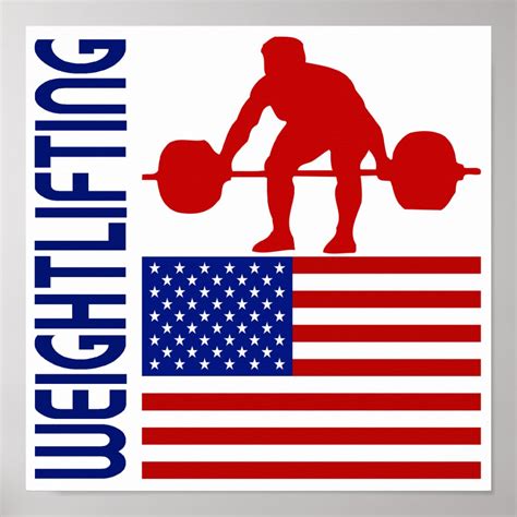 Weightlifting United States Poster | Zazzle