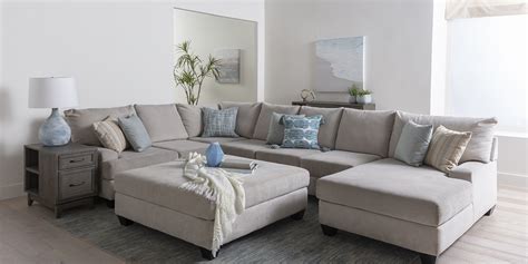 Transitional Living Room With Harper Foam Ii 3 Piece Sectional With