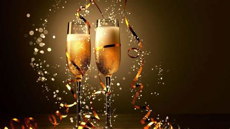 Happy New Year Champagne Glasses Wallpapers Wallpaper Cave