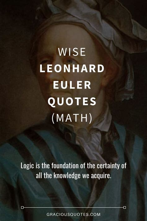 Top 17 Wise Leonhard Euler Quotes Math