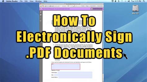 How To Electronically Sign A PDF Document - YouTube