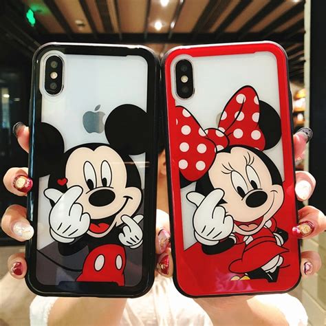Buy Cartoon Mickey Minnie Mouse Back Phone Case For
