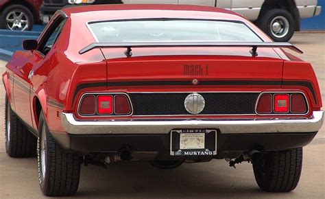 Bright Red 1971 Mach 1 Ford Mustang Fastback