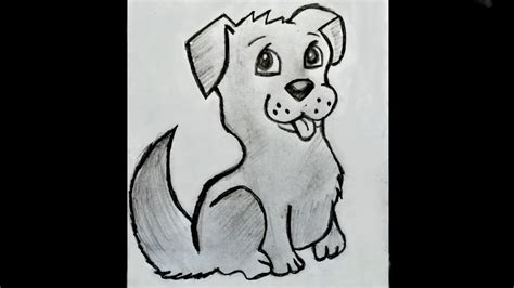 How To Draw Dog With Pencil Cute Puppy Drawing Pencil Drawing