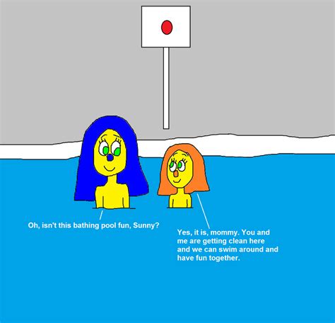 Starry Monster And Sunny Monster In Bathing Pool By Mikejeddynsgamer89