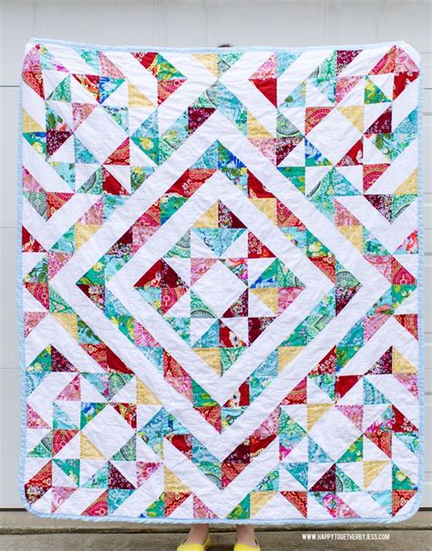 A Half Square Triangle Quilt Happy Together Scrap Quilt Patterns