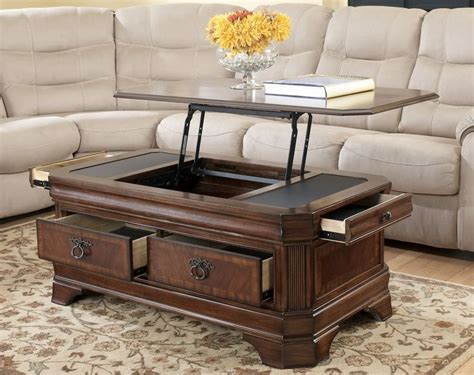 Dimensions are 20 high, the top is 30 in diameter. Coffee Tables With Rising Top | Coffee Table Ideas
