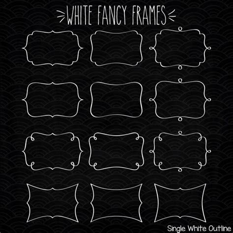 Download 48 White Rectangle Frames Clipart | Hand Drawn Border ...
