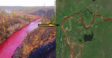 River In Russia Mysteriously Turns Blood Redlike A Sign Of The End Of Time