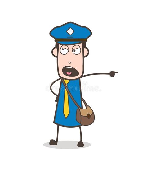 Angry Mailman Cartoon Character Stock Vector Illustration Of Series