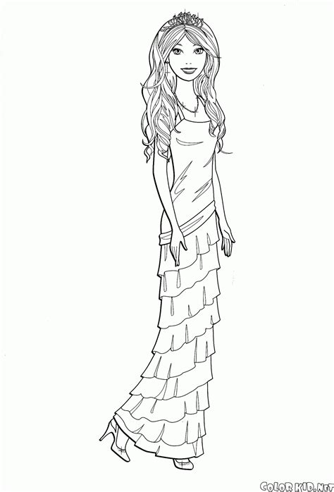 Barbie Dress Coloring Pages Coloring Pages To Downloa