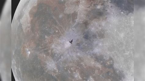 Photographer Captures Rare Moment Of Iss Crossing The Moon And The