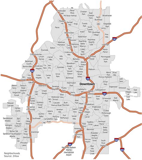 Atlanta Neighborhood Map Gis Geography
