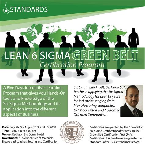 Lean Sigma Green Belt Certification Program By Standards Consultants