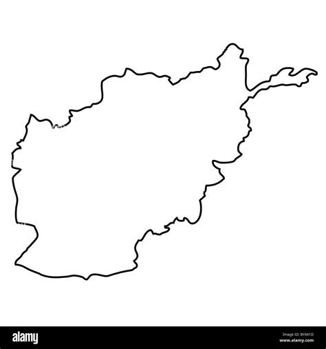 Outline Map Of Afghanistan Stock Photo Alamy