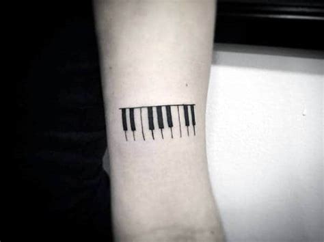 Piano Keys Tattoo Designs 60 Piano Tattoos For Men Music Instrument