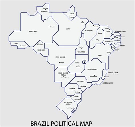 aficionado vena Doméstico mapa politico brasil Chimenea Inmunidad presumir