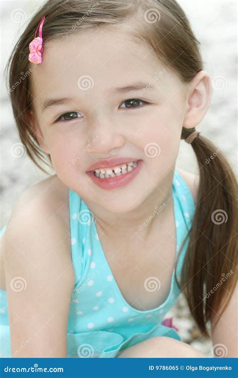 Cute Little Toddler Girl Stock Image Image Of Ponytail 9786065