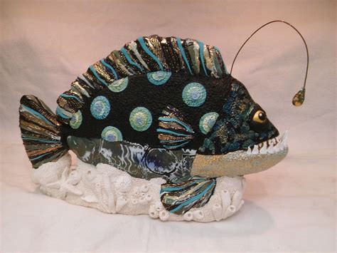 Anglerfish Done Angler Fish Paper Mache Clay Clay Art