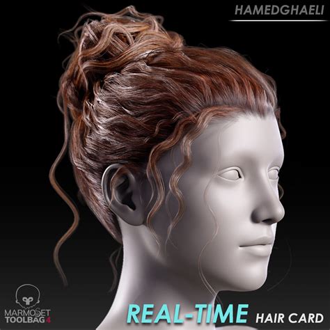 Artstation Real Time Hair Card Female Hairstyle