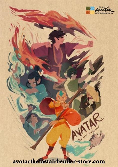 2021 Design Avatar The Last Airbender Kraft Paper Poster Avatar The