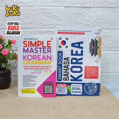 Bahasa korea sebagai bahasa asing meliputi 100 pelajaran mudah (100 pelajaran gratis). PAKET BUKU BELAJAR BAHASA KOREA SIMPLE MASTER dan SMART ...