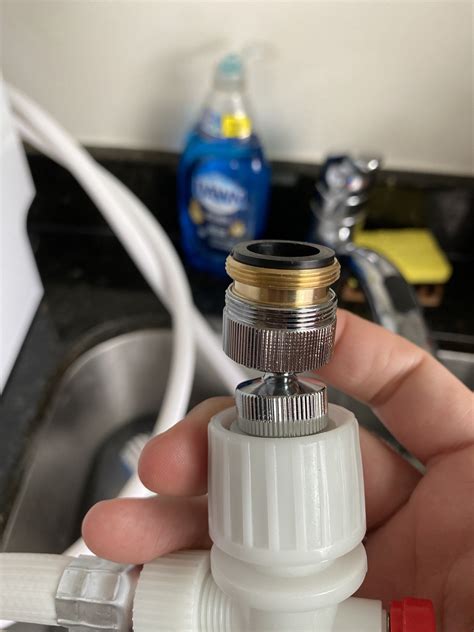 To connect portable dishwasher to pull down faucet. faucet - Help w/ Countertop Dishwasher Connection/Adapter ...