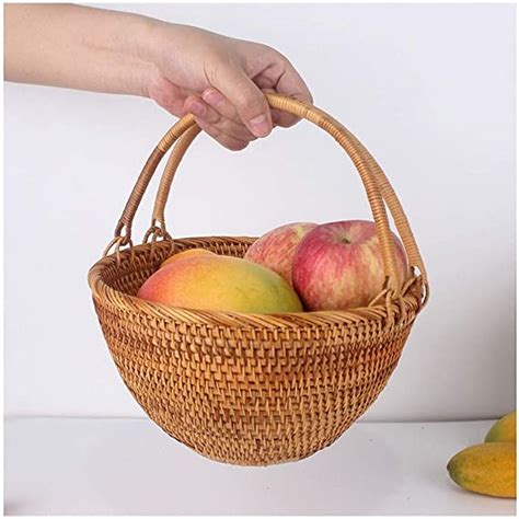 Qtqhome Fruit Bowls Fruit Basket Woven Storage Basket Fruit